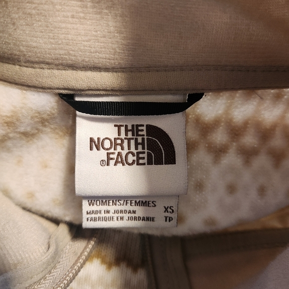 The North Face Fair Isle 1/4 Zip Pullover Size XS Tan Cream Print - Picture 8 of 14